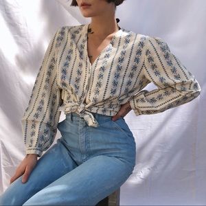 Vintage Ashley Hall Teacup Blouse